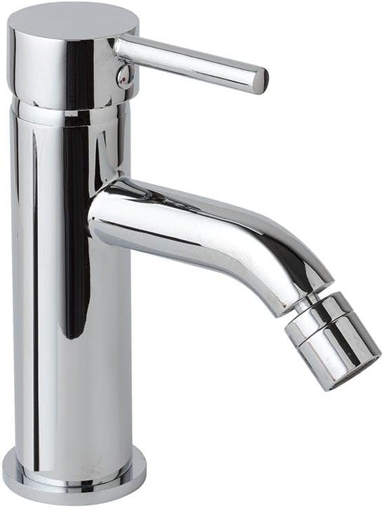 KIAMAMI VALENTINA - Coppia di Rubinetti per Lavabo Alto e Bidet | Design Moderno | Cromato | Ottone