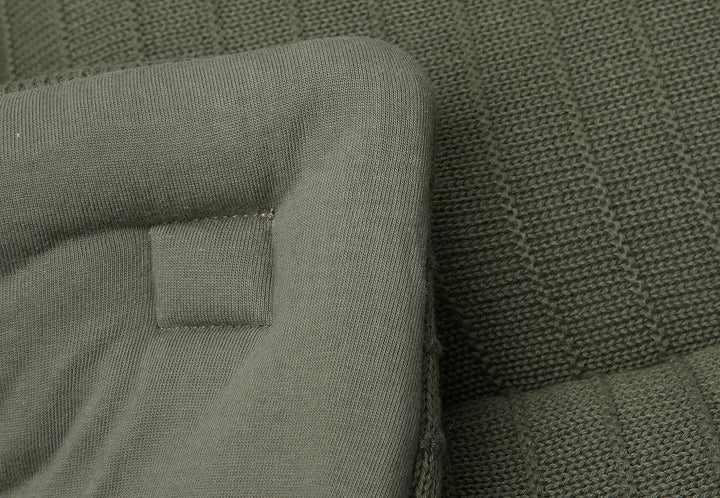 Jollein Krabbeldecke für Baby - Pure Knit, Leaf Green - Bio-Baumwolle - Laufgittereinlage - 75x95 cm