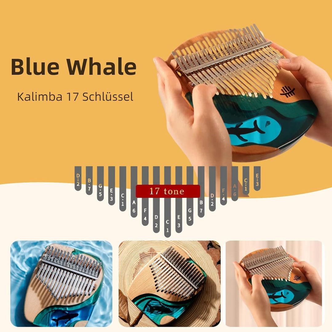 Kalimba 17/21 Schlüssel, Holz Fingerklaviere，Professionelle Daumenklavier Carlimba, Mbira Instrument
