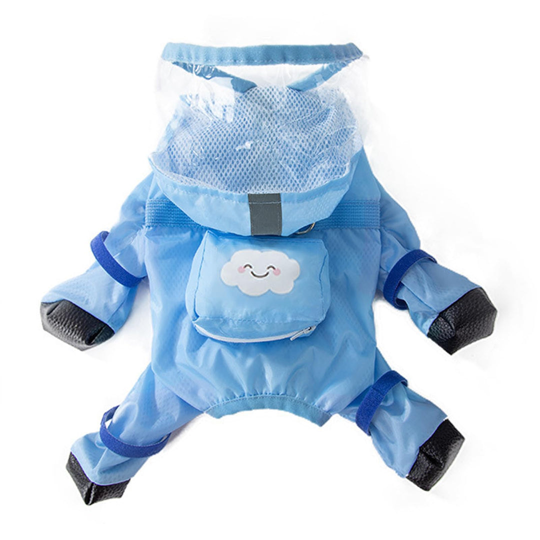 PETCUTE Hund Regenmantel,wasserdichte Hunde-Regenjacke mit Kapuze,Verstellbare Vierbeiner Hunderegen