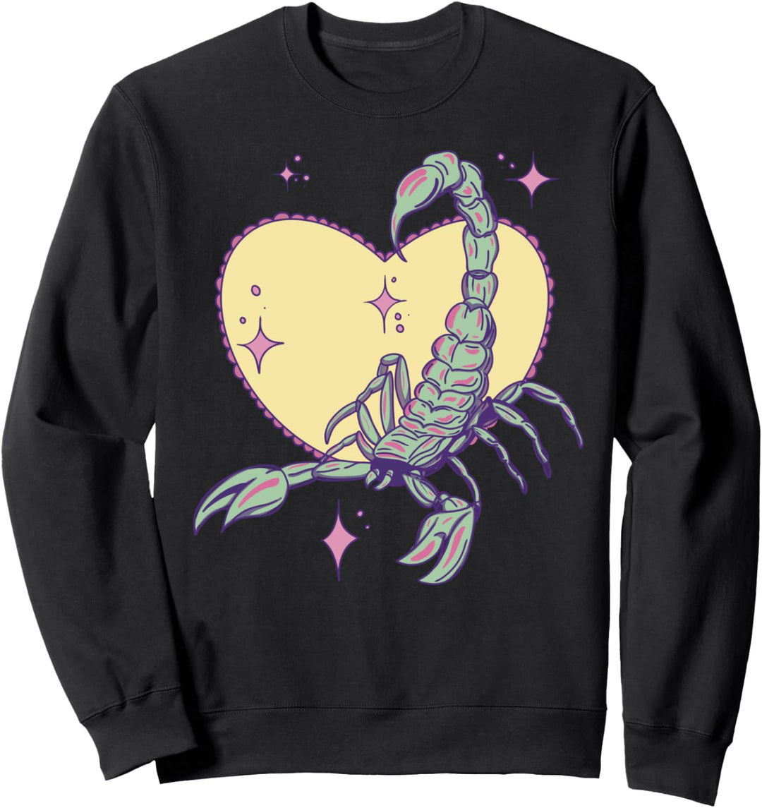Nette Skorpion Art - Insekt mit Herz und Sternen Sweatshirt