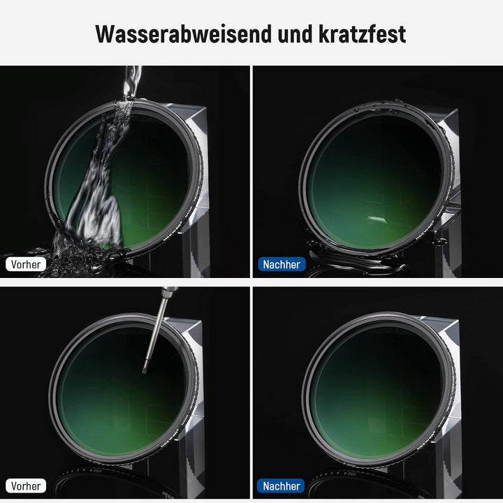 NEEWER 46mm Variable ND Filter ND3-ND1000 (1,5-10 Begrenzte Stops) Variabel Graufilter optischem HD
