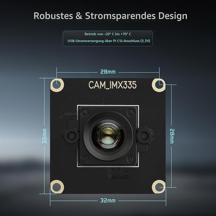InnoMaker 5MP-Kameramodul für Raspberry Pi, Original STARVIS IMX335-Sensor, 2592x1944@30FPS, 99° Wei