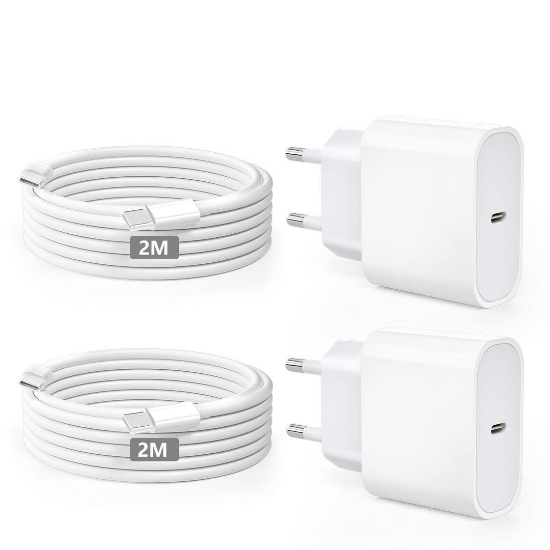 USB-C-ladegerät, für iPhone 16/15 Serie, for iPhone Schnellladegerät, PD20W, ladegerät-Typ-C, 2er Pa