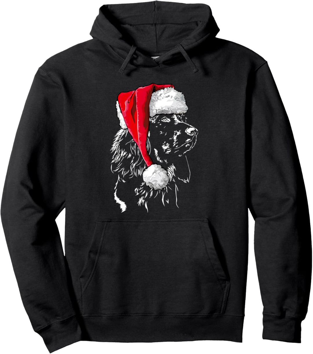 Lustiger Deutsch Langhaar Weihnachtsmann Weihnachten Hunde Pullover Hoodie