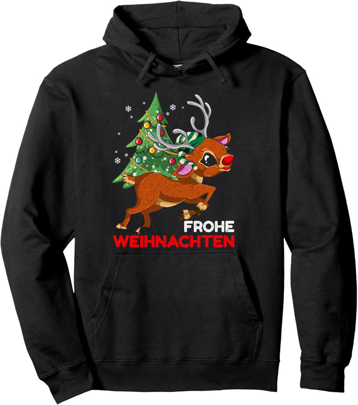 Pajama Party Kinder Jungen Weihnachten Niedliches Rentier Pullover Hoodie