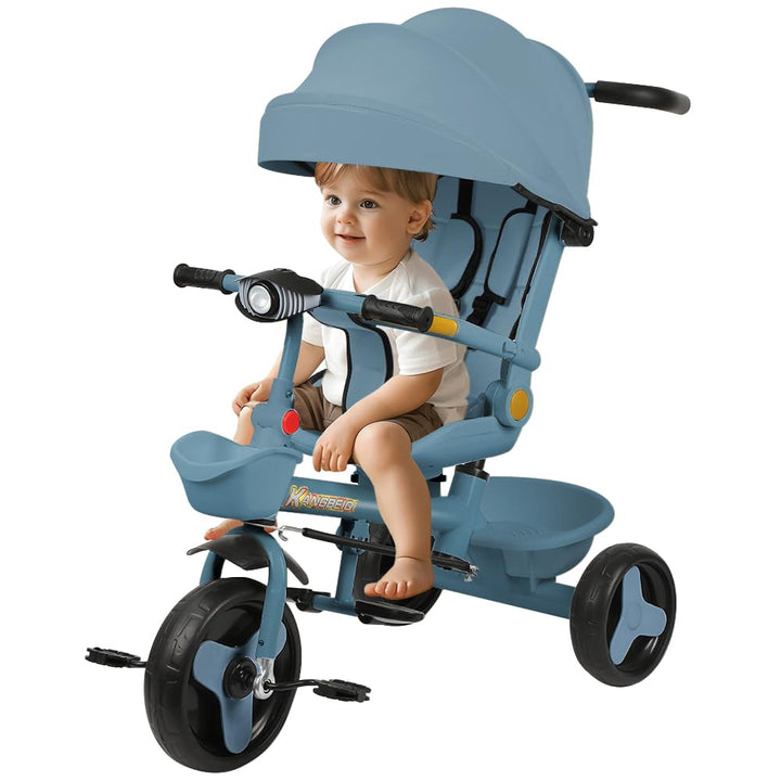Kompakter Kinderwagen – bis 25 kg, neigbar, faltbar, mit Getränkehalter, Regenschutz, Sonnenblende (