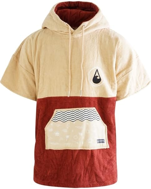 WAVE HAWAII Dunas Surfponcho für Körpergrössen von 120-150 cm Poncho 100% ÖKO Baumwolle Umkleidehilf