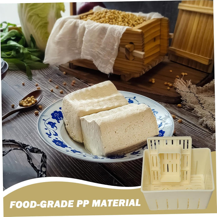Tofu-Presse, 3 Stück, 14 x 10, 9 x 9, 4 cm, selbstgemachter Tofu-Maker, Lebensmittelqualität PP-Form