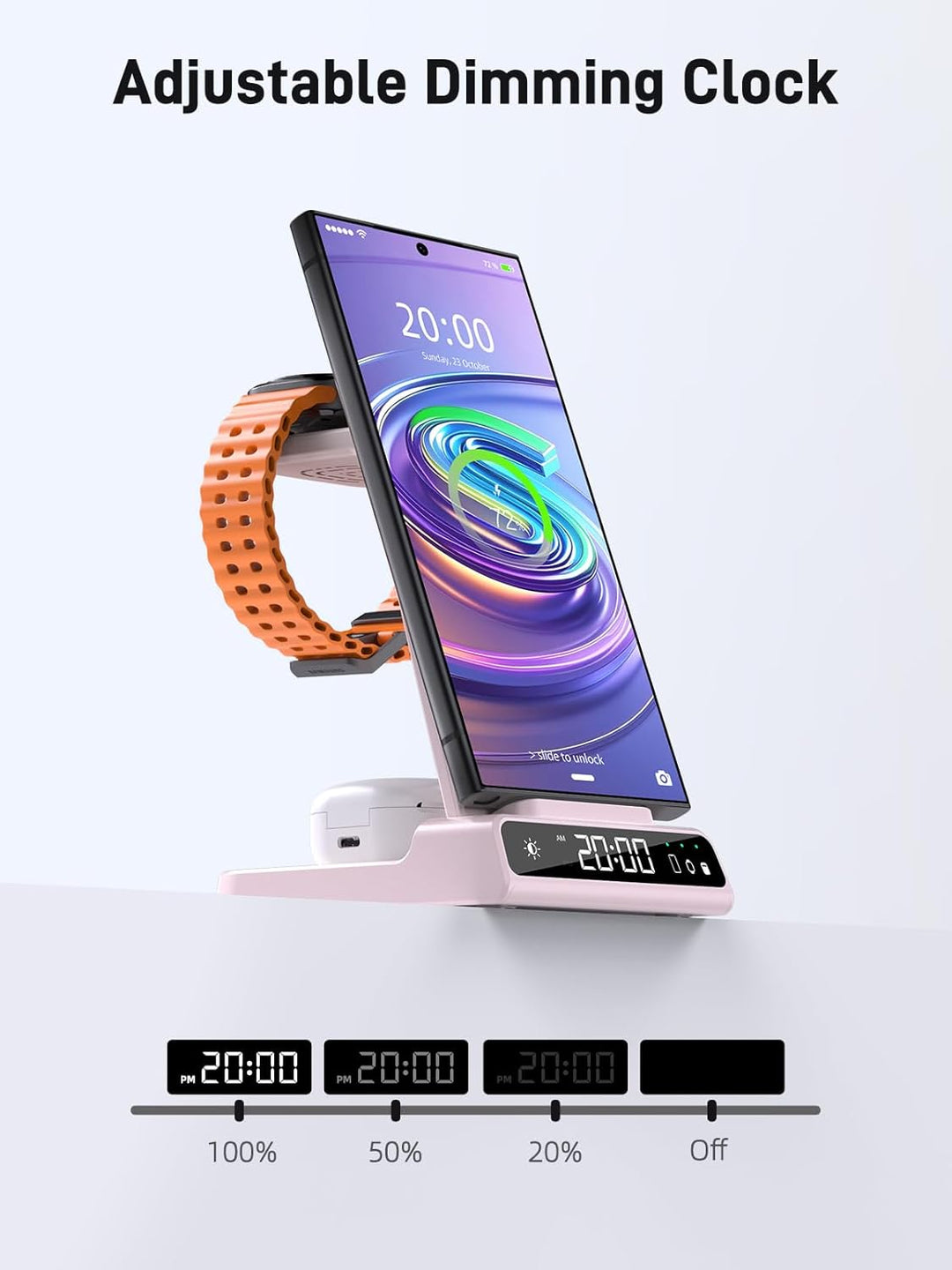 Wireless Charger für Samsung Ladestation für Galaxy S25 Ultra, Induktive Ladestation für Samsung Gal