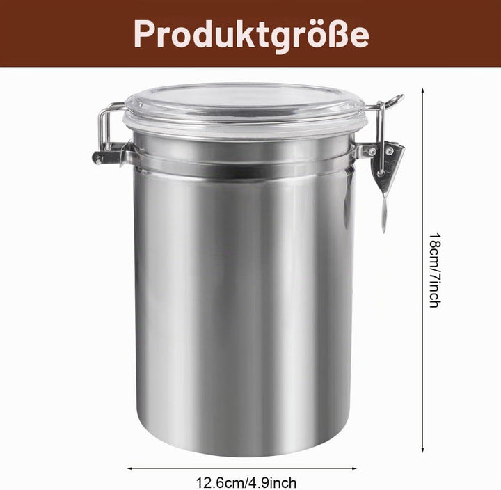 2000ml Kaffeedose Luftdicht, Kaffeebohnen Behälter, Kaffeebohnen Aufbewahrung, Kaffeedose, Vorratsdo