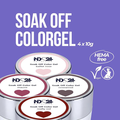 ND24 NailDesign – Gelnägel Starter Set Premium mit Haftgel, Aufbaugel, Frenchgel, Versiegelungsgel,