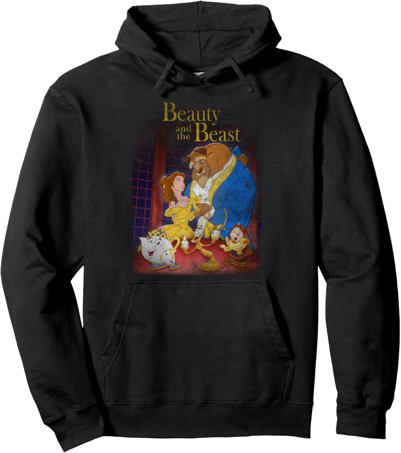 Disney Beauty And The Beast Distressed Vintage Group Shot Pullover Hoodie