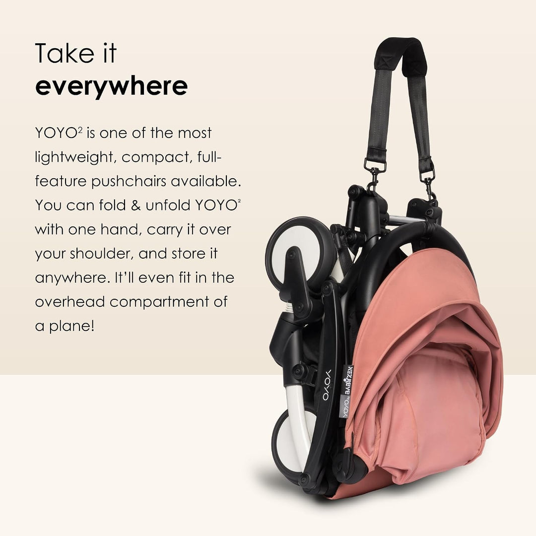 BABYZEN YOYO2 Kompletter Kinderwagen - Inklusive YOYO 0+ Neugeborenen Set (Ginger), Kinderwagengeste
