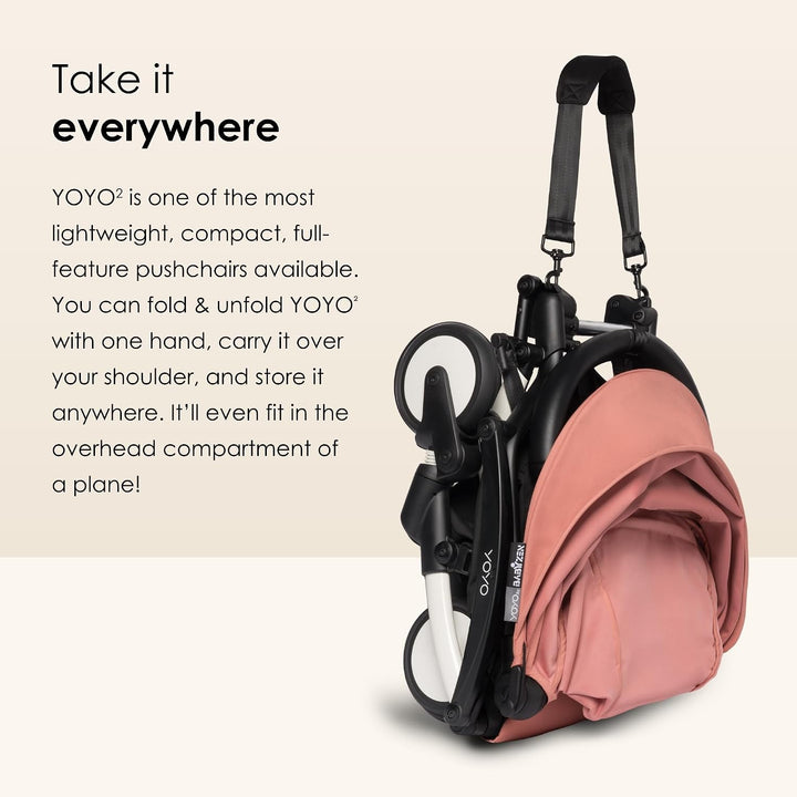BABYZEN YOYO2 Kompletter Kinderwagen - Inklusive YOYO 0+ Neugeborenen Set (Ginger), Kinderwagengeste