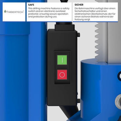 TIMBERTECH® Kernbohrgerät - mit Ständer, Ø Bohrung: ca. 15-205 mm, 3900 W, 580 U/min geeignet für Di