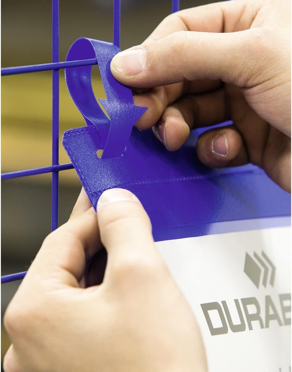 Durable Gitterboxtasche (A5 quer) Packung à  50 Stück blau, 174907 A5 Querformat, A5 Querformat
