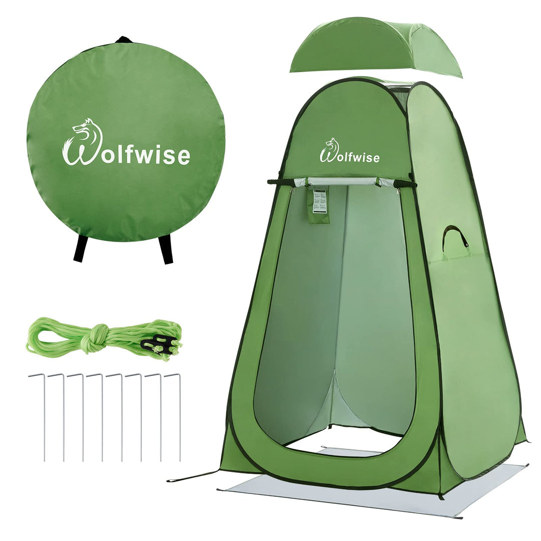 Wolfwise Pop up Umkleidezelt Toilettenzelt, Camping Duschzelt Mobile Outdoor Privatsphäre WC Zelt La