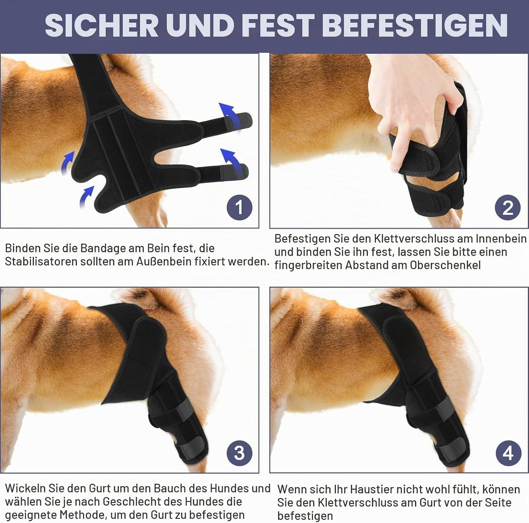 KINBOM Hunde Kniebandage Hinterbein, Hunde Hinterbein Bandage Hunde-ACL-Klammer Hinterbein Hunde-Kni