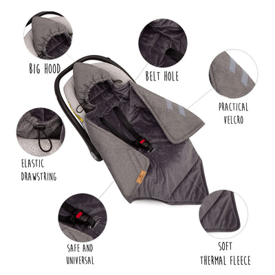 Baby Einschlagdecke zum Herbst Winter für Auto Kinderwagen Babyschale Neugeborene 0-9 Monate Masse 8