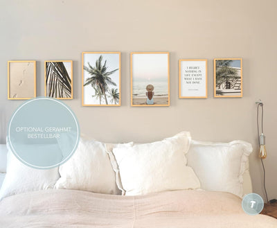 Papierschmiede® Mood Poster Set Coco Beach, Bilder Wohnzimmer Deko Schlafzimmer, 2x 30x40 cm und 4x