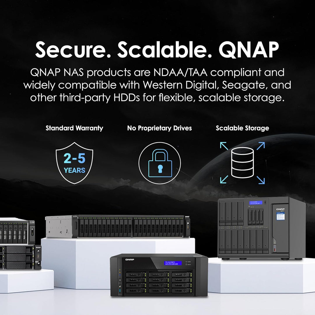 QNAP TS-253E-8G-US 2 Bay Hochleistungs-Desktop-NAS mit Intel Celeron Quad-Core-Prozessor, 8 GB DDR4