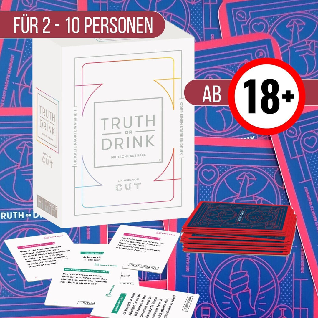 HUCH! | Truth or Drink Deutsch | lustiges Partyspiel für Erwachsene | Das ultimative Trinkspiel | Wa