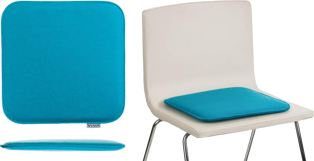 Brandsseller Sitzkissen Filz Eckig Stuhlkissen Sitzauflage Gepolstert - 35 x 35 x 2 cm - 6er Vorteil