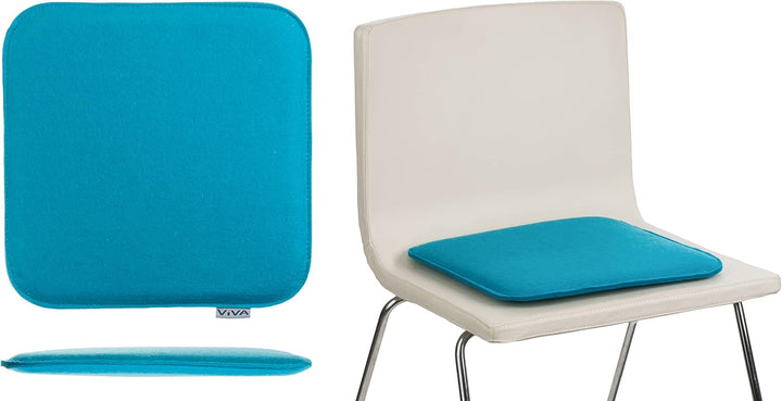 Brandsseller Sitzkissen Filz Eckig Stuhlkissen Sitzauflage Gepolstert - 35 x 35 x 2 cm - 6er Vorteil