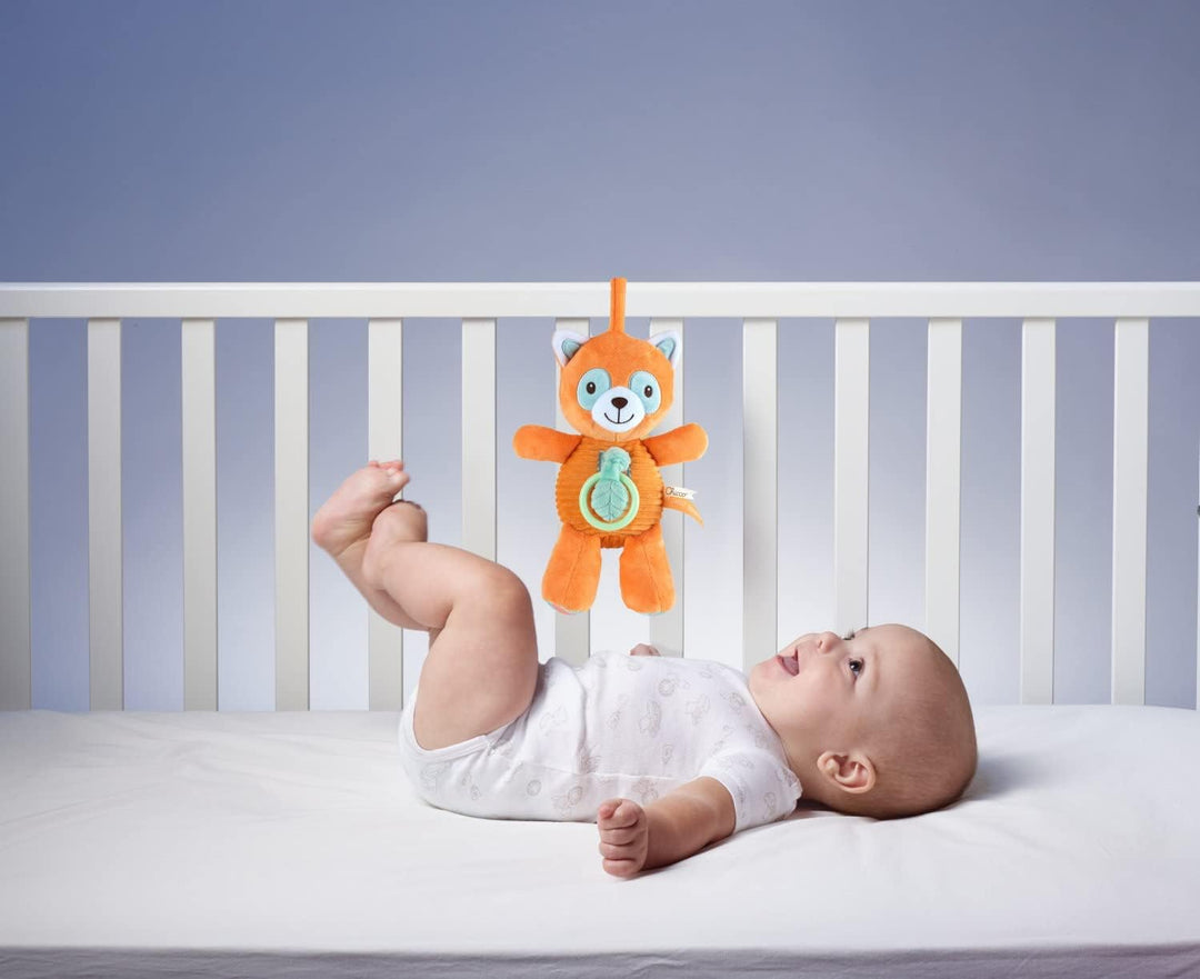 Chicco - Spieluhr Panda Rot, My Sweet Doudou, Kinderbett, aus weichem Velours, mit süsser Melodie, 0