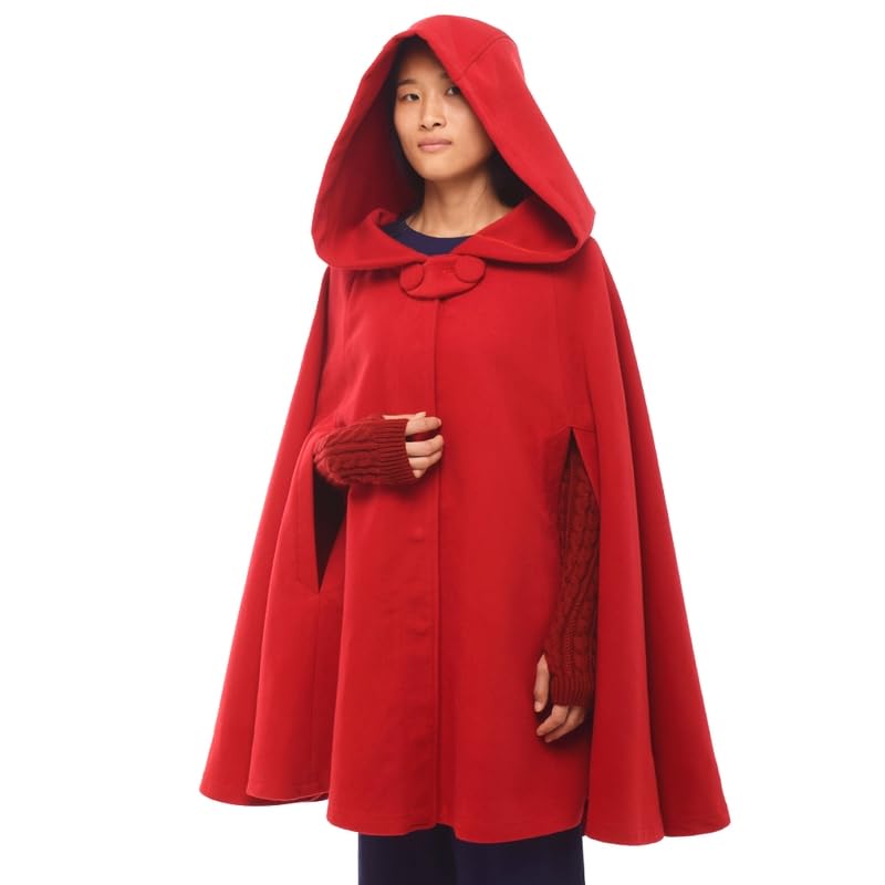 GRACEART Mittelalterliche Unisex Vampir Umhang Gothic Cosplay Kostüm, Robe mit Kapuze Cape Mantel Um