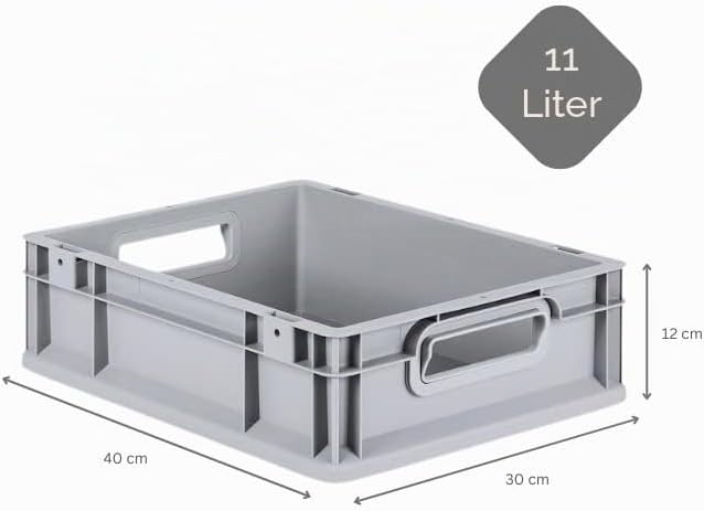 PROREGAL SuperSparSet 10x Eurobox NextGen Grip | HxBxT 12x30x40cm | Griffe offen | Glatter Boden | G