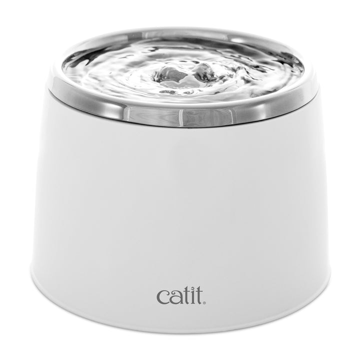 Catit Trinkbrunnen, für Katzen, mit Edelstahleinsatz, 2L, weiss 1 weiss, 1 weiss