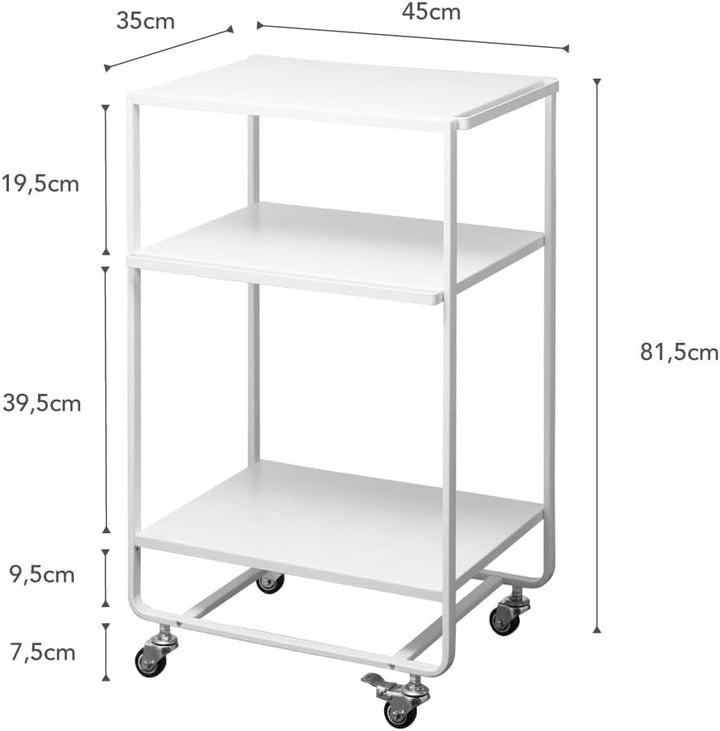 3-tiered kitchen wagon - Tower - White