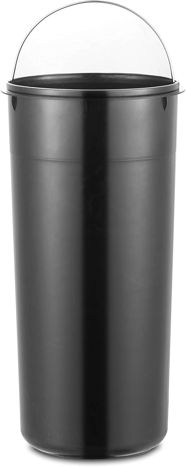 Velaze Treteimer 30L Zylindrisch Edelstahl mit Abnehmbarer Kunststoff-Inneneimer & Deckel, Ø29 x 68,