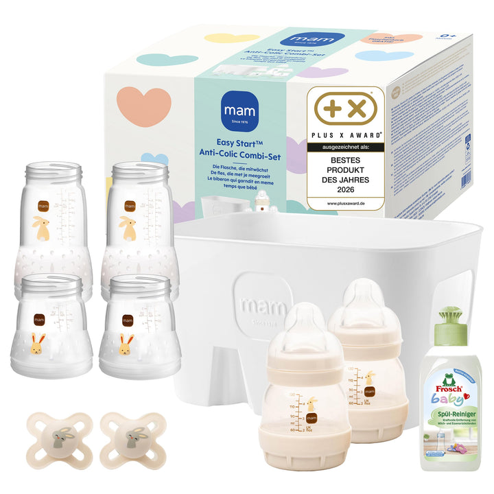 MAM Easy Start Anti-Colic Combi-Set, 0+ M, beige