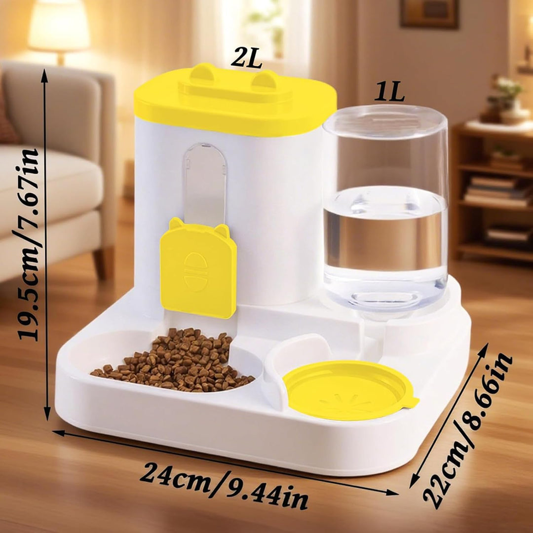 Automatischer Katzenfutterspender Und Wasserspender - 2 In 1 Automatischer Haustierfutterspender,Aut
