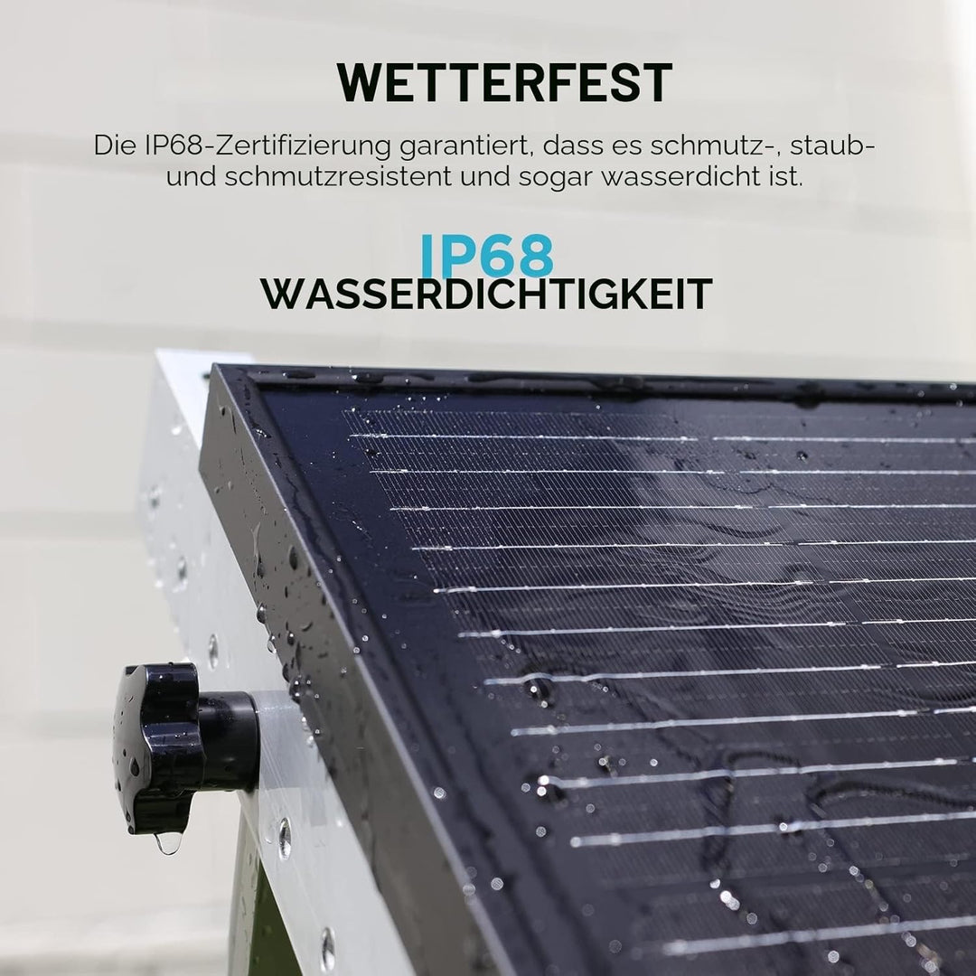 ECOFLOW Monokristallines Solarpanel 2x100W, Starres Solarpanel mit 8 Stück montagefüsse, Photovoltai