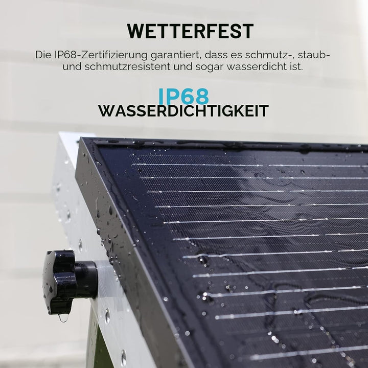 ECOFLOW Monokristallines Solarpanel 2x100W, Starres Solarpanel mit 8 Stück montagefüsse, Photovoltai