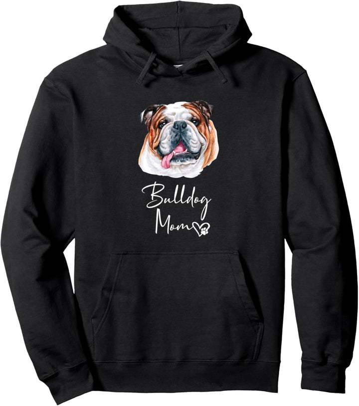 BULLDOG Mom Hundemama BULLDOGGE Hund Mama Geschenk Pullover Hoodie