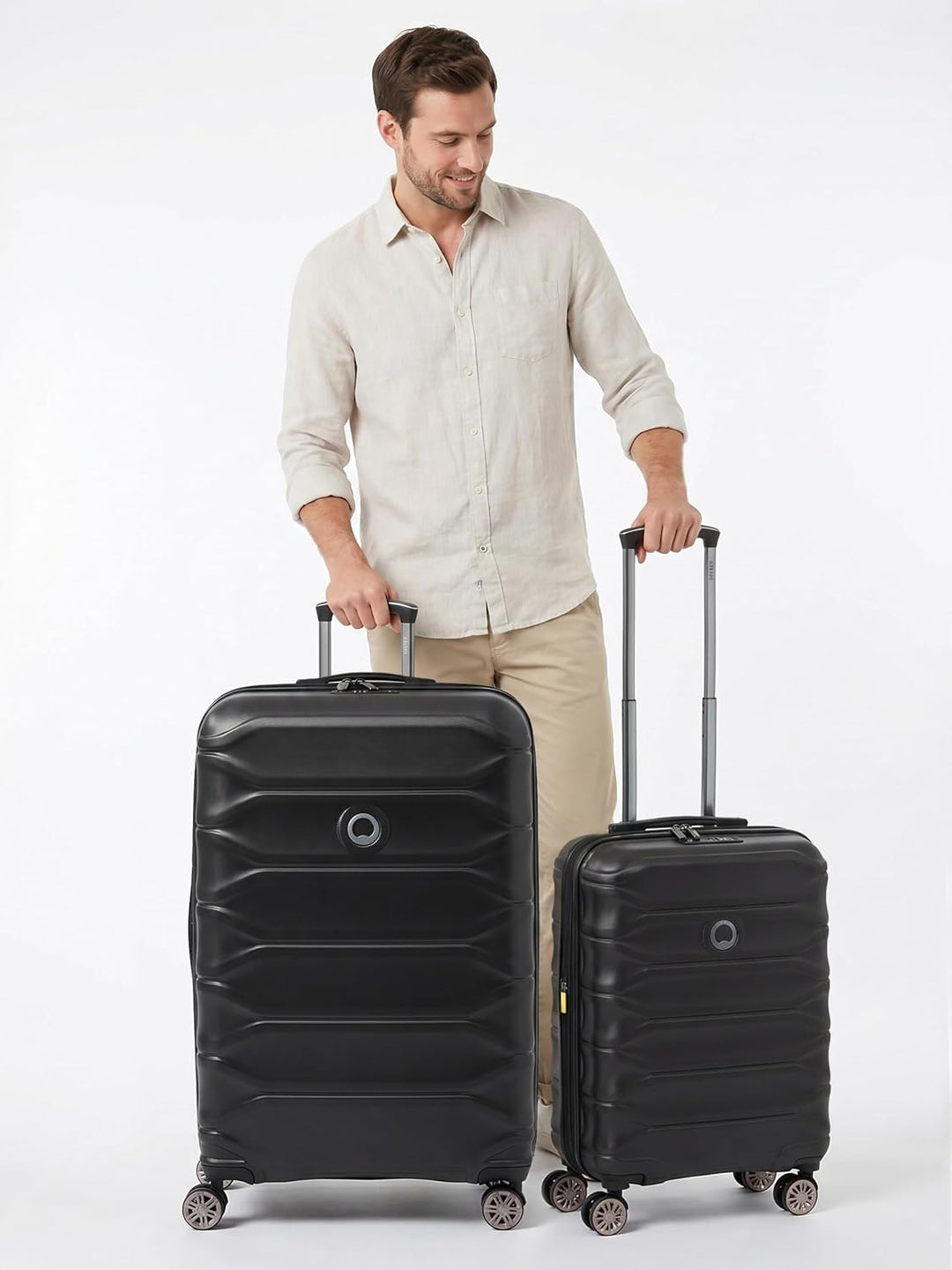 DELSEY Paris Koffer-Set 2-teilig für Damen und Herren | Reise-Trolleys 50 x 32 x 78 cm aus hochwerti