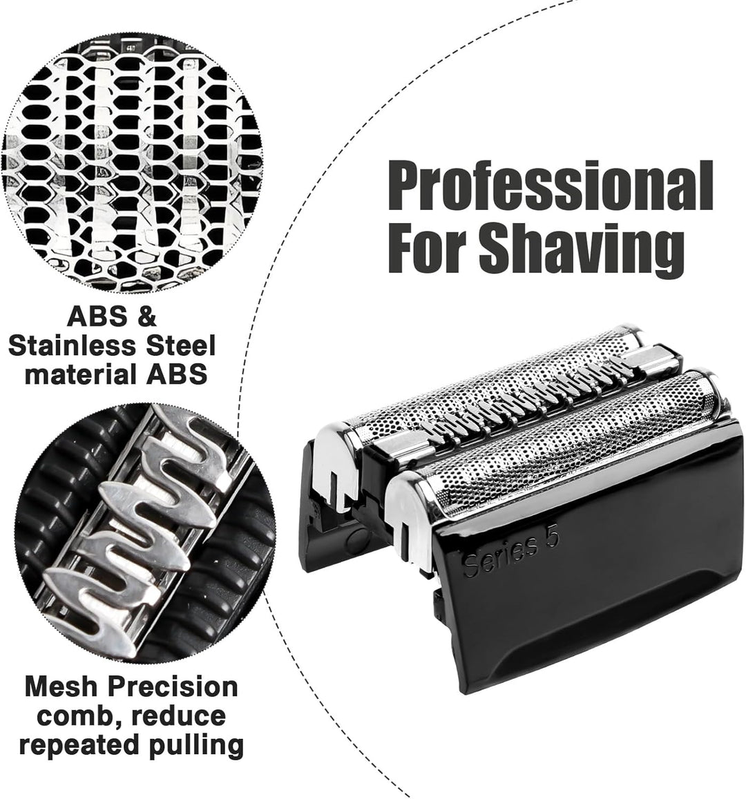 2 Stück Ersatz-Scherkopf Kompatibel mit Series 5, 52B Rasierköpfe Ersatzklingen Klingen Rasierkopf f
