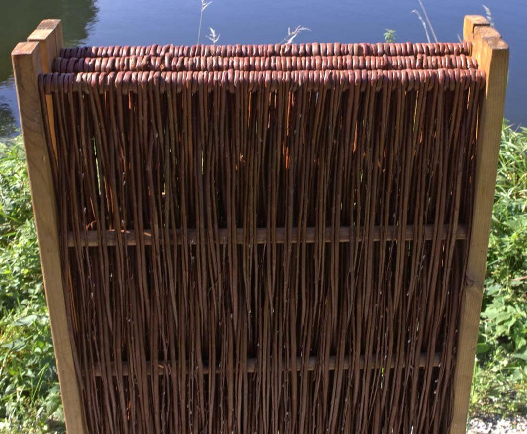 Spanische Wand Raumteiler 4teilig 150 x 240cm aus Weide - Hochwertiger Sicht- und Windschutz aus Wei