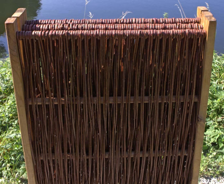 Spanische Wand Raumteiler 4teilig 150 x 240cm aus Weide - Hochwertiger Sicht- und Windschutz aus Wei