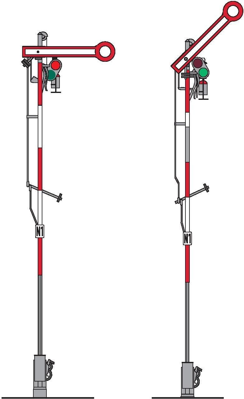 Märklin 70391 - Hauptsignal mit Schmalmast, Spur H0
