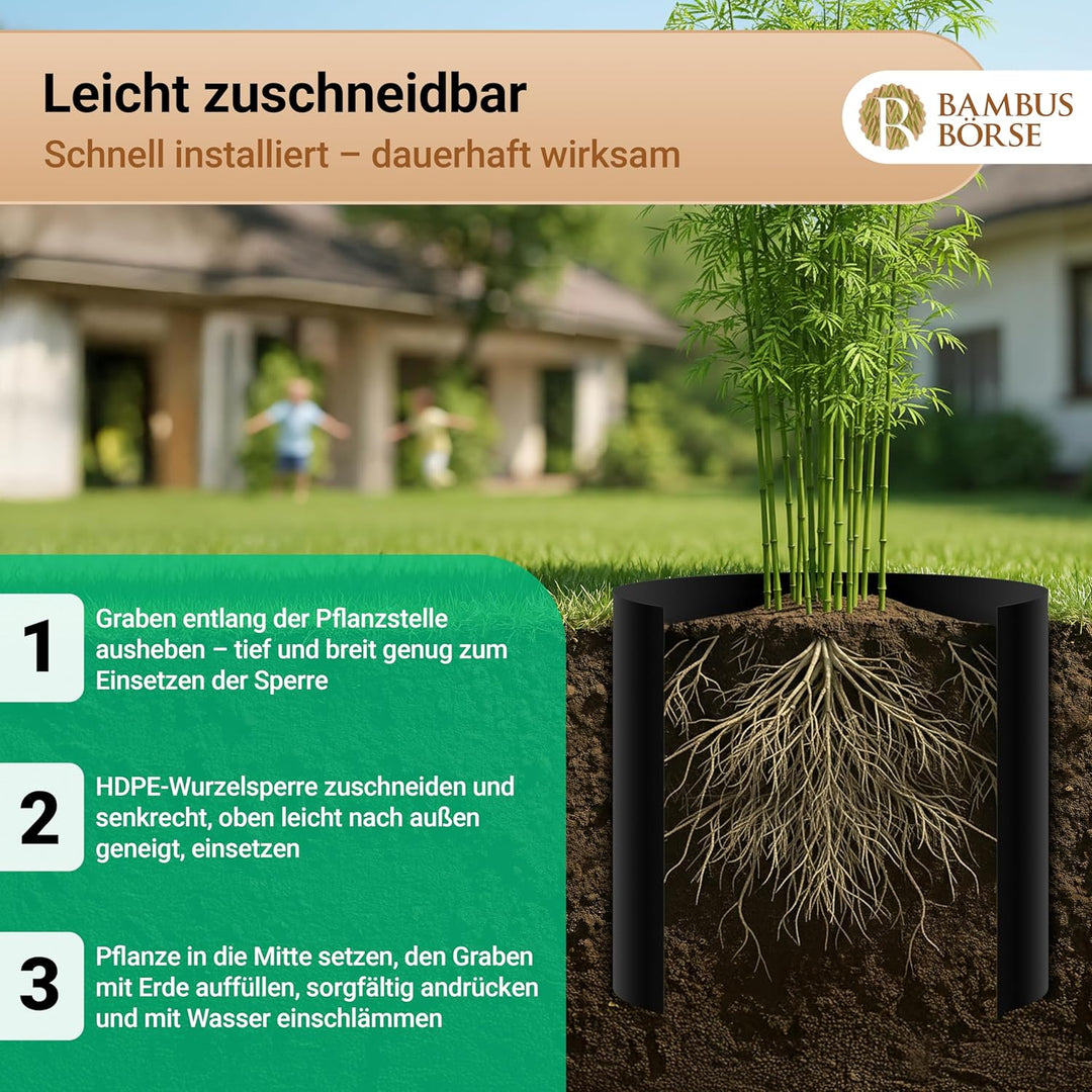 Verschlussschiene für Rhizomsperre, Bambussperre, Wurzelsperre | Längen 70 + 100 cm verfügbar 100.0
