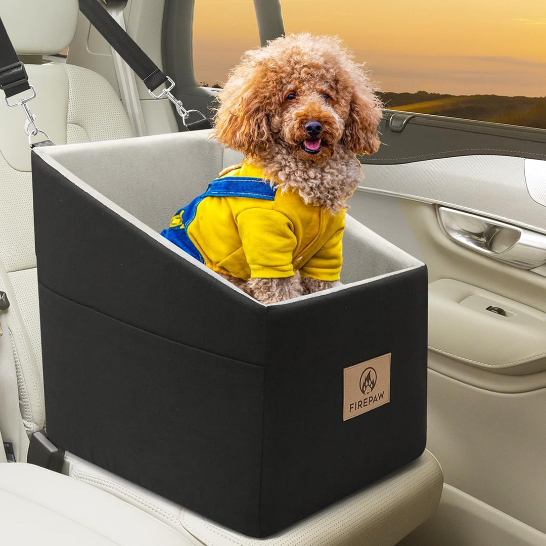 firepaw Car Dog Seat, Auto-Hundesitz für kleine Hunde, Booster Hundesitz mit waschbarem, abnehmbarem