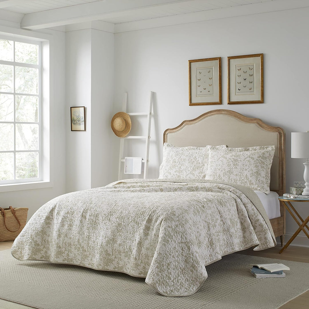 Laura Ashley Home – Bettwäsche-Set für Doppelbett, Baumwolle, wendbar, mit passendem Kissenbezug, He