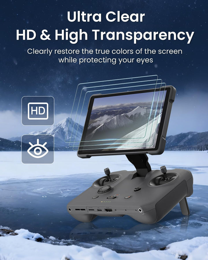 LKTOP 3er Pack RC Pro 2 Displayschutzfolie für DJI Mavic 4 Pro Controller-Zubehör HD Panzerglasfolie
