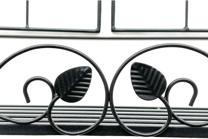 DanDiBo Wandblumenhalter Fenster Schwarz Metall Wand Blumenständer Blumenregal Wandregal Regal